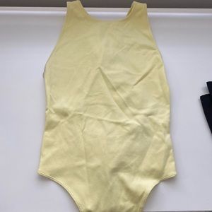 Aritzia yellow body suit